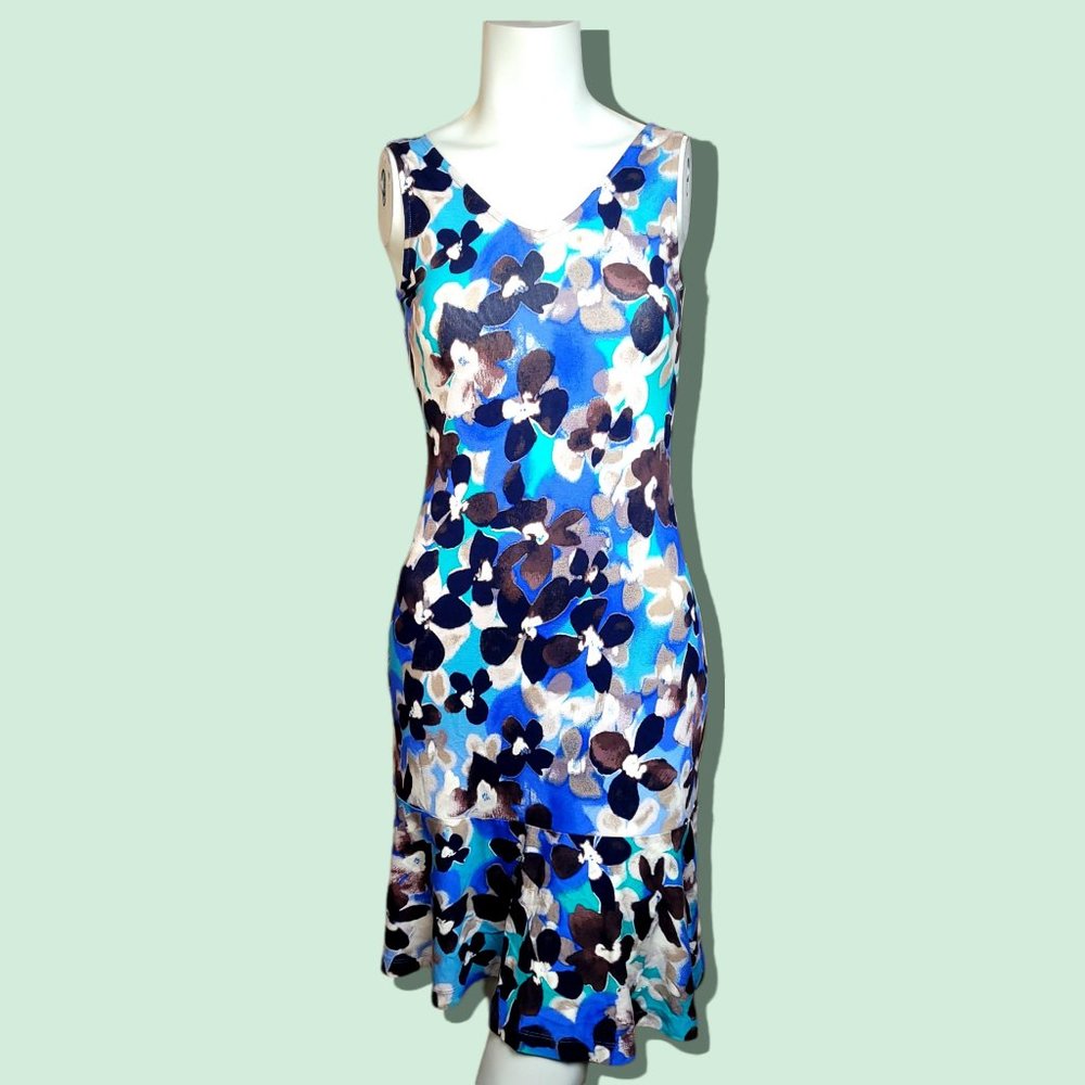 NWT Tommy Bahama Women's Nora Blossoms Dress - Blue Splash | XXS